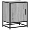 Tables de chevet 2 pcs sonoma gris bois d'ingénierie et métal
