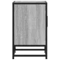 Tables de chevet 2 pcs sonoma gris bois d'ingénierie et métal