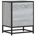 Tables de chevet 2 pcs sonoma gris bois d'ingénierie et métal