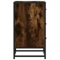Table de chevet chêne fumé 40x34,5x60cm bois d'ingénierie métal