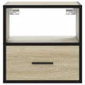 Tables de chevet murales 2 pcs chêne sonoma 40x31x39,5 cm