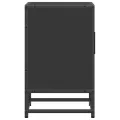Table de chevet noir 40x31x50 cm bois d'ingénierie et métal