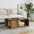 Table basse vieux bois 90x67x33 cm bois d'ingénierie