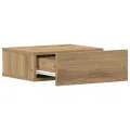 Table de chevet flottante chêne artisanal bois d'ingénierie