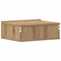 Table de chevet flottante chêne artisanal bois d'ingénierie