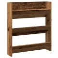 Armoire à chaussures murale vieux bois 80x18x90 cm