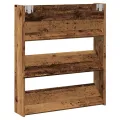 Armoire à chaussures murale vieux bois 80x18x90 cm