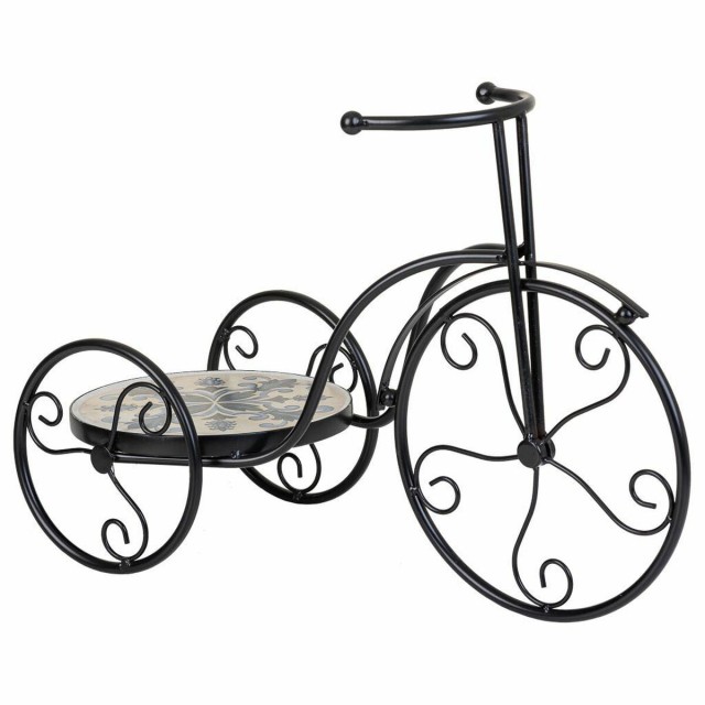 Sous-pot Alexandra House Living Noir Fer Carrelage Bicyclette 23 x 36