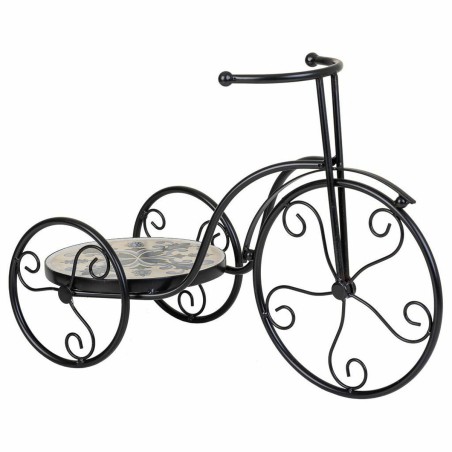 Supporto per Vaso Alexandra House Living Nero Ferro Piastrella Bicicle