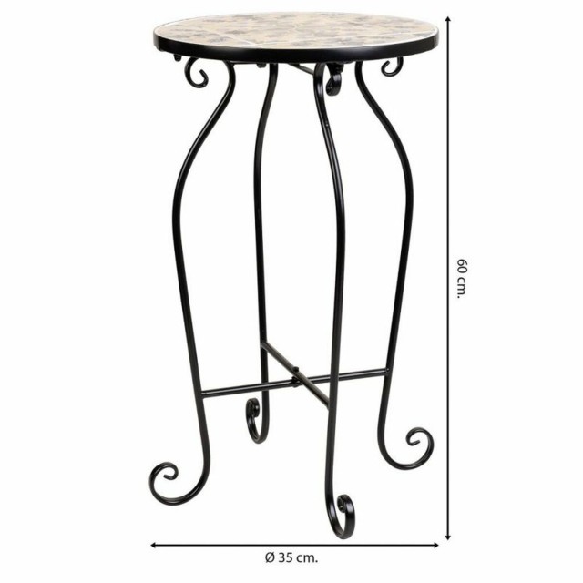 Supporto per Vaso Alexandra House Living Nero Ferro Piastrella 35 x 60