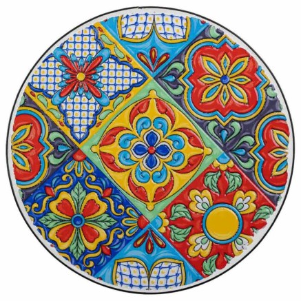 Flower Pot Stand Alexandra House Living Black Iron Tile 30 x 68 x 30 c 2