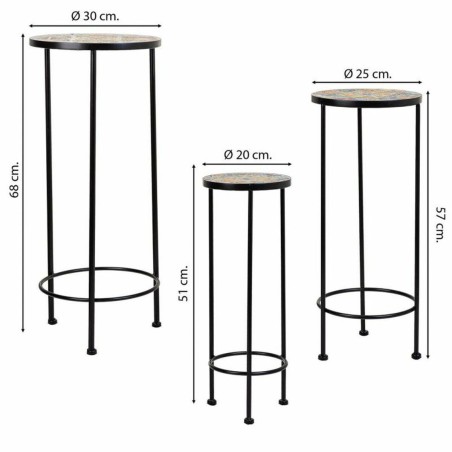 Supporto per Vaso Alexandra House Living Nero Ferro Piastrella 30 x 68