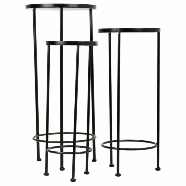 Soporte para Maceta Alexandra House Living Negro Hierro Azulejo 30 x 6