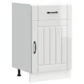Armoire de cuisine Lucca blanc brillant bois ingénierie