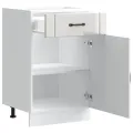 Armoire de cuisine Lucca blanc brillant bois ingénierie