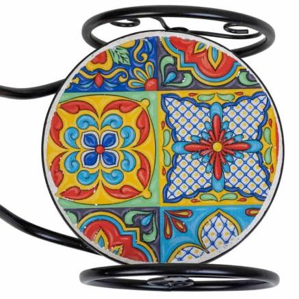 Sous-pot Alexandra House Living Noir Fer Carrelage Bicyclette 23 x 36 2