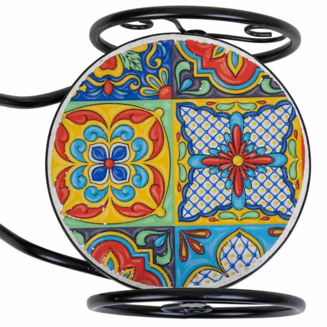 Supporto per Vaso Alexandra House Living Nero Ferro Piastrella Bicicle