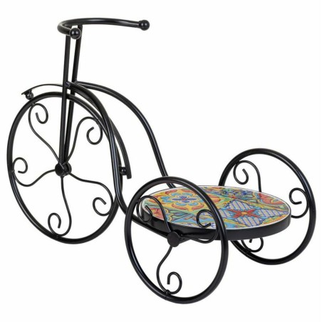 Blumentopfhalter Alexandra House Living Schwarz Eisen Kachel Fahrrad 2