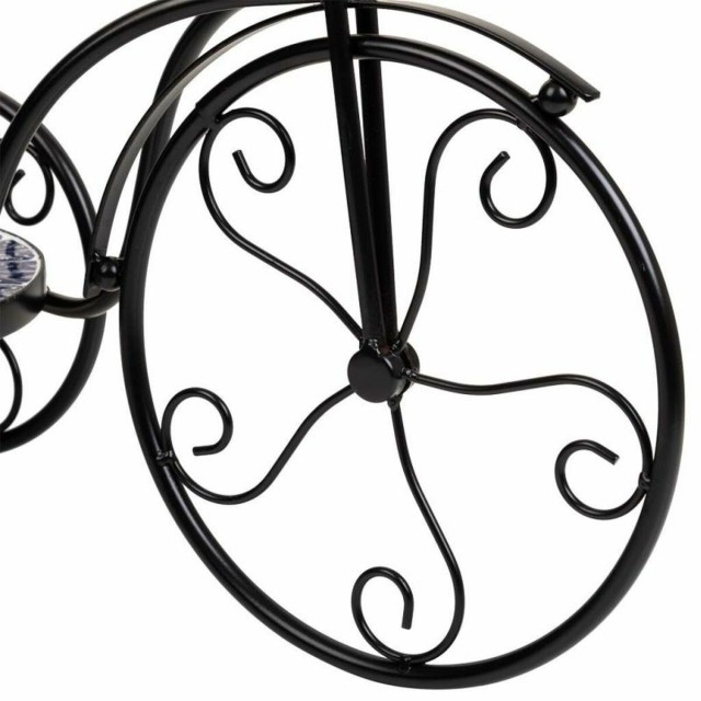 Soporte para Maceta Alexandra House Living Negro Hierro Azulejo Bicicl