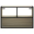 Meuble TV chêne sonoma 60x31x39,5 cm bois d'ingénierie et métal