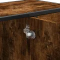 Armoire lavabo de salle de bain chêne fumé bois d'ingénierie