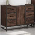 Armoire lavabo de salle de bain chêne marron bois d'ingénierie