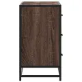 Armoire lavabo de salle de bain chêne marron bois d'ingénierie