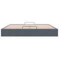 Cadre de lit ottoman avec matelas gris foncé 180x200 cm velours