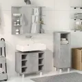 Ensemble de meubles de salle de bain 3 pcs gris béton