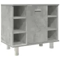 Ensemble de meubles de salle de bain 3 pcs gris béton