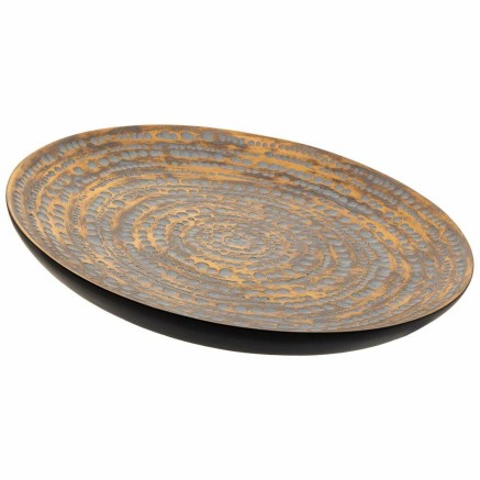 Tischdekoration Alexandra House Living Grau Gold Polyesterharz 5 x 40