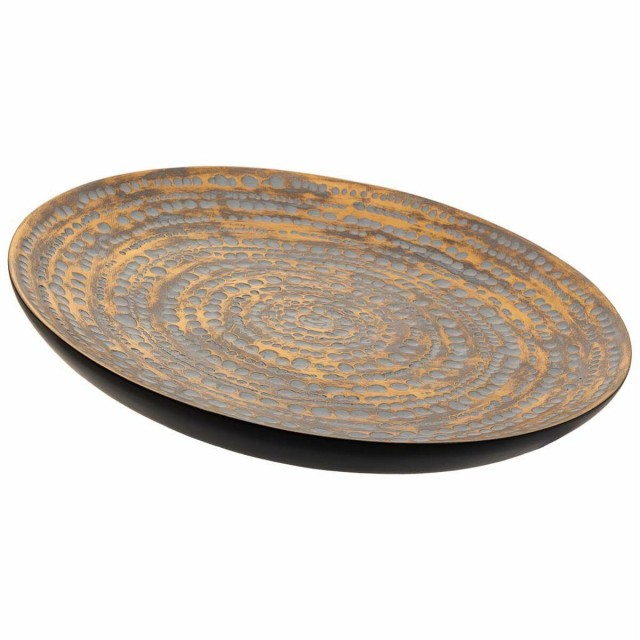 Middenstuk Alexandra House Living Grijs Gouden Polyresin 5 x 40 x 40 c