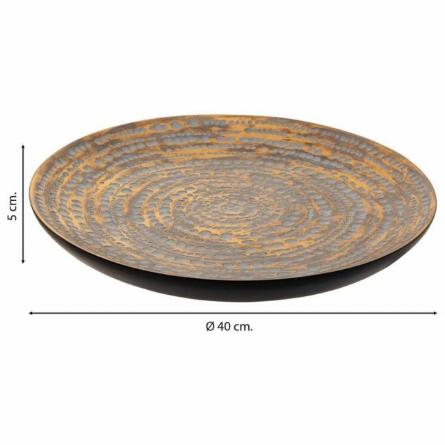 Middenstuk Alexandra House Living Grijs Gouden Polyresin 5 x 40 x 40 c