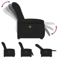 Fauteuil de massage inclinable Noir Tissu