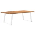 Table à manger marron clair 220x120x74 cm bois de chêne massif