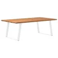 Table à manger marron clair 220x120x74 cm bois de chêne massif