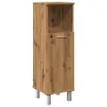 Armoire de bain chêne artisanal 30x30x95 cm bois d'ingénierie