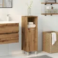 Armoire de bain chêne artisanal 30x30x95 cm bois d'ingénierie
