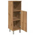Armoire de bain chêne artisanal 30x30x95 cm bois d'ingénierie