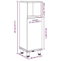 Armoire de bain chêne artisanal 30x30x95 cm bois d'ingénierie