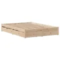 Cadre de lit sans matelas 140x190 cm bois de pin massif
