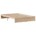 Cadre de lit sans matelas 140x190 cm bois de pin massif