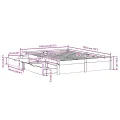 Cadre de lit sans matelas 140x190 cm bois de pin massif