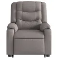 Fauteuil inclinable de massage électrique Taupe Tissu