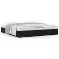  Cadre de lit ottoman sans matelas noir 160x200 cm velours