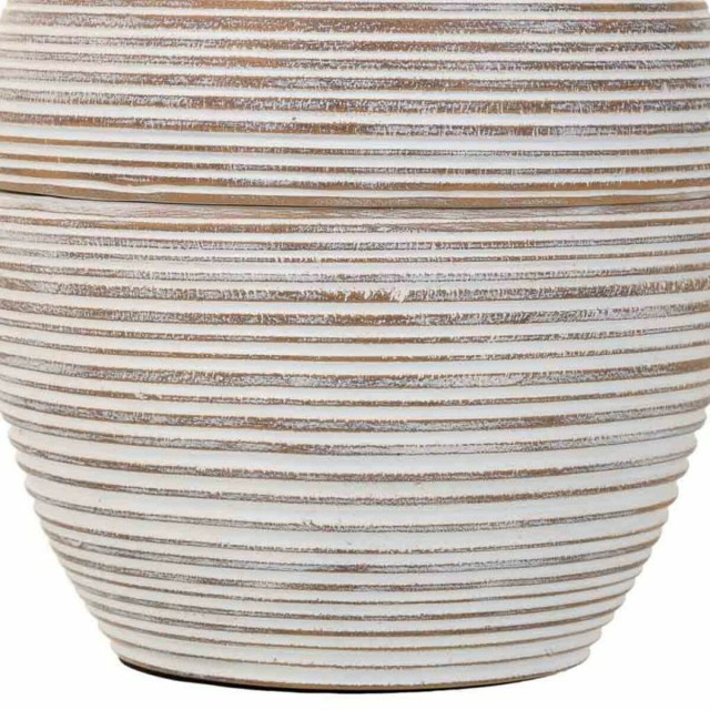 Decorative box Alexandra House Living White Polyresin 19 x 23 x 19 cm