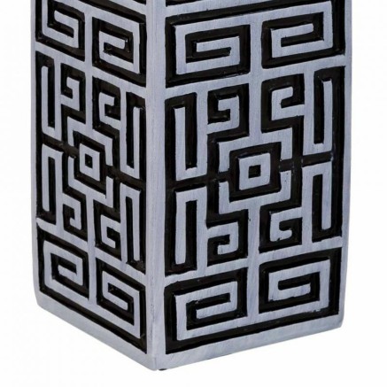 Vase Alexandra House Living Grey Silver Polyresin 12 x 38 x 12 cm 2