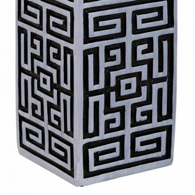 Vaso Alexandra House Living Grigio Argento Poliresina 12 x 38 x 12 cm