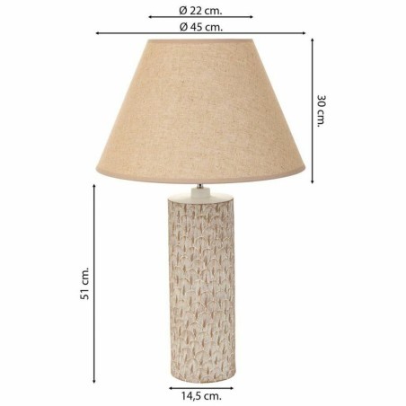 Desk lamp Alexandra House Living Beige Polyresin 220-240 V 14 x 51 x 1