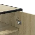 Armoire à chaussures chêne sonoma bois d'ingénierie et métal